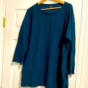 Eileen Fisher Green 3/4 sleeve shirt